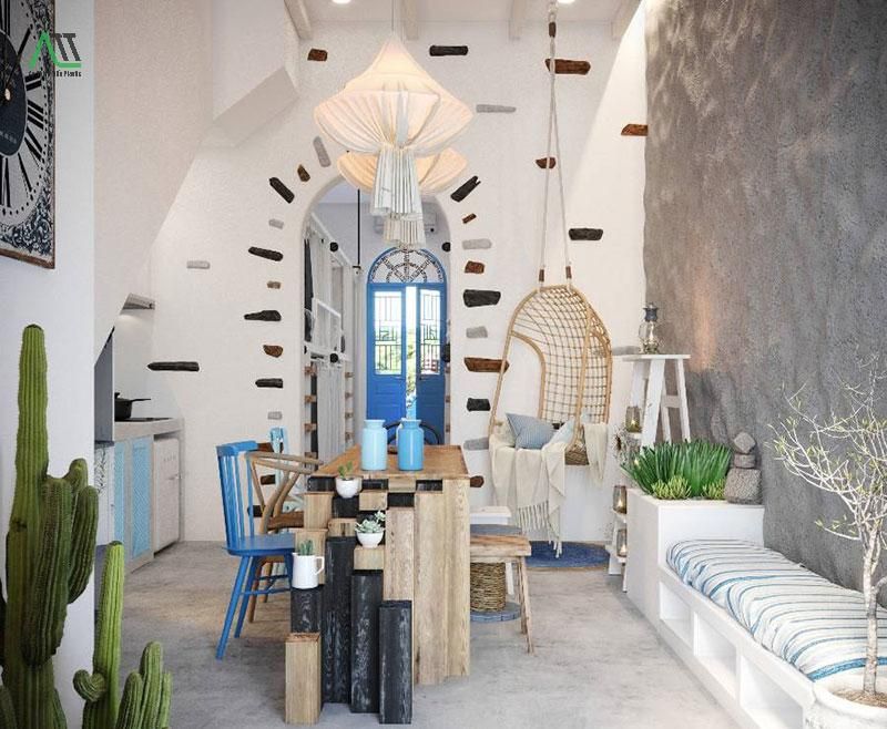 phong cách nội thất santorini