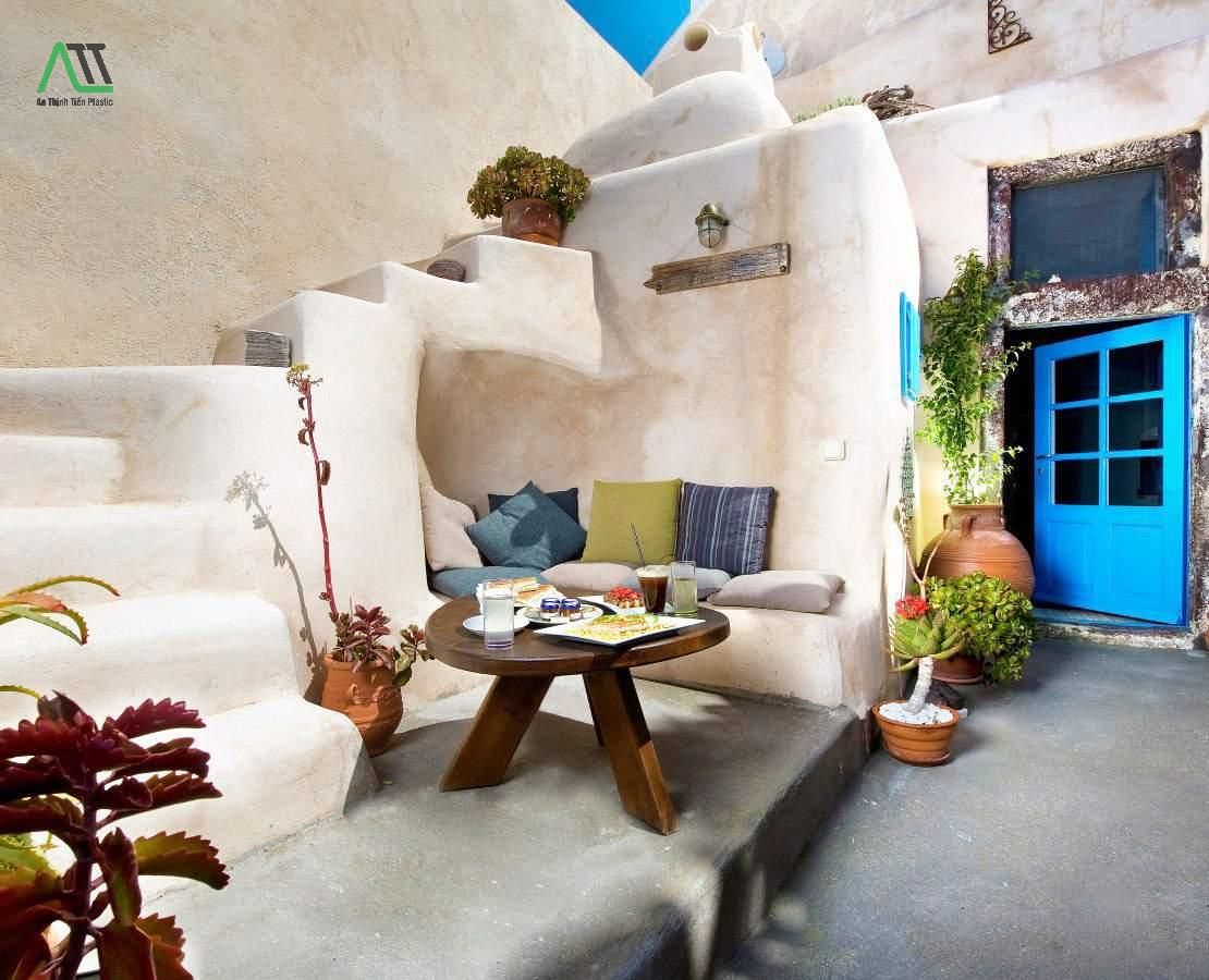 phong cách nội thất santorini