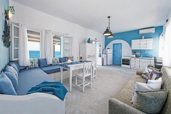 phong cách nội thất santorini