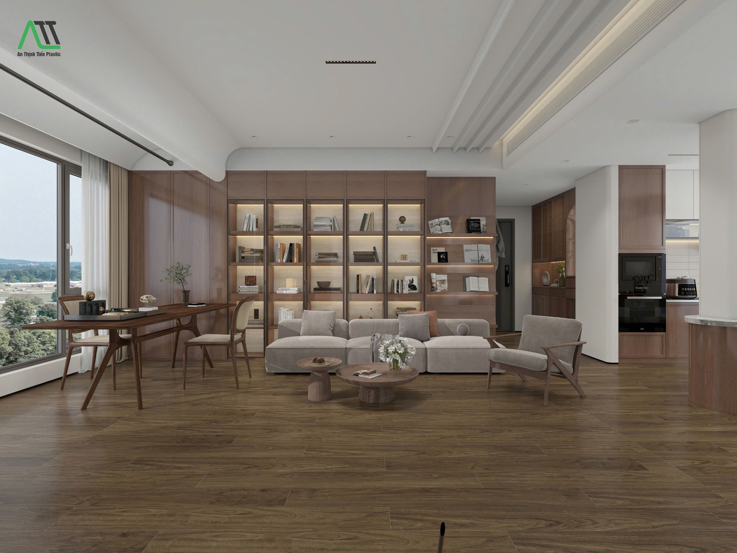 sàn gỗ nhựa trong nhà