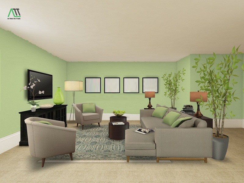 sàn gỗ sơn tường màu gì