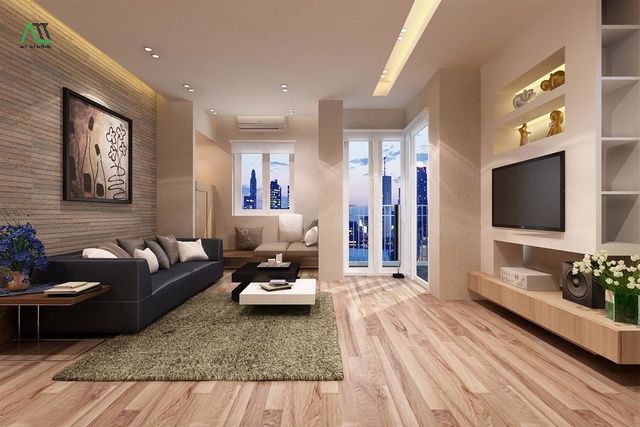 sàn gỗ sơn tường màu gì