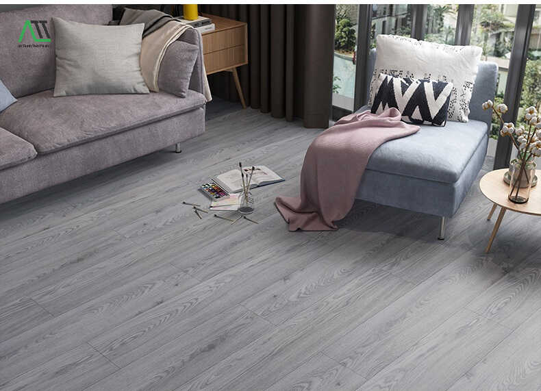 sàn nhựa giả gỗ màu xám