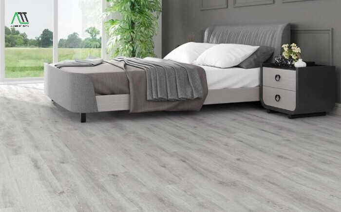 sàn nhựa giả gỗ màu xám