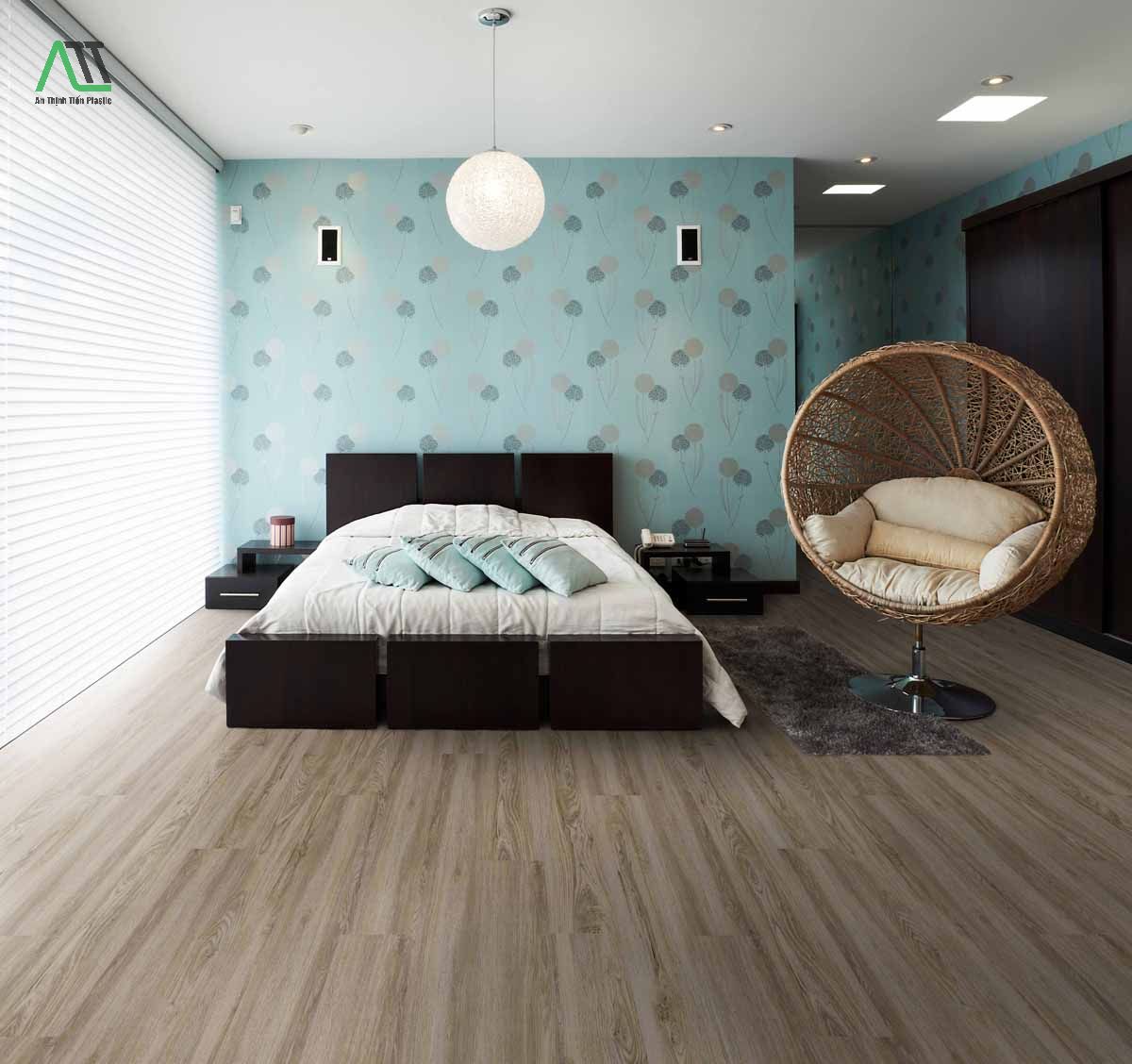 sàn nhựa giả gỗ trong nhà