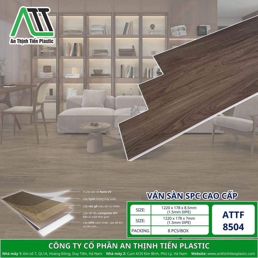 sàn nhựa hèm khóa spc