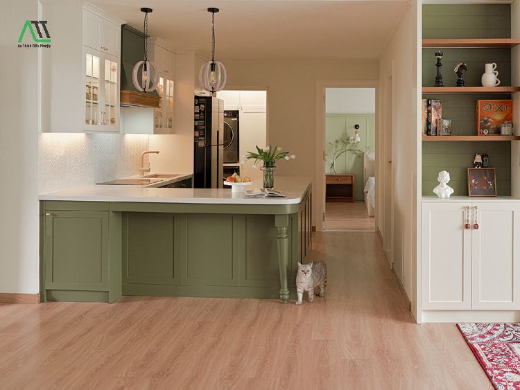 sàn nhựa phòng bếp