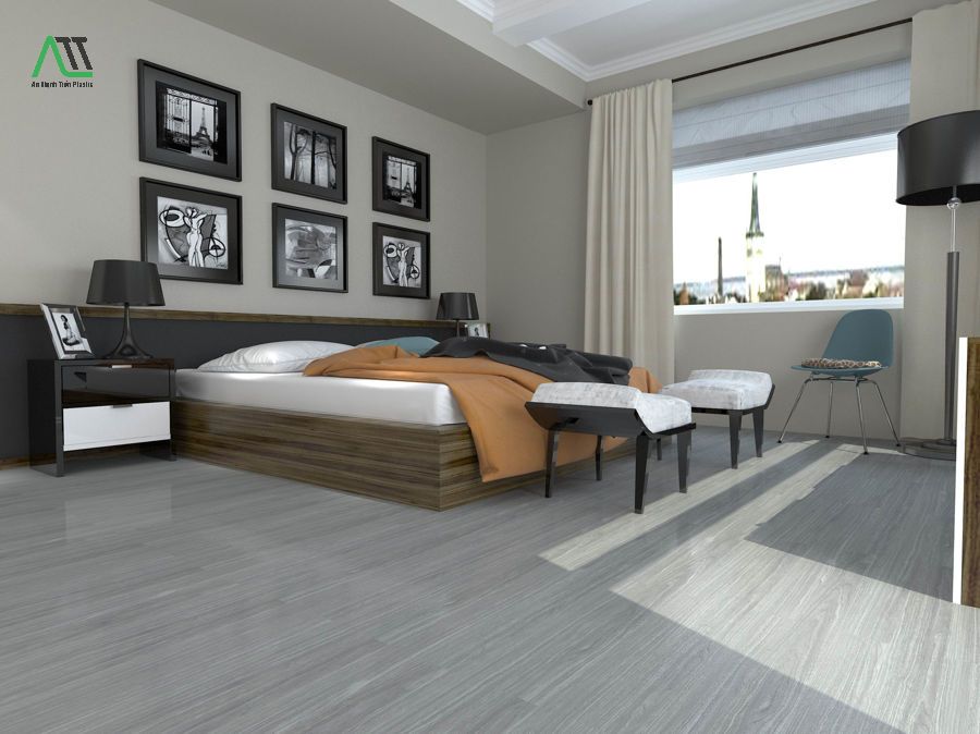 sàn nhựa phòng ngủ