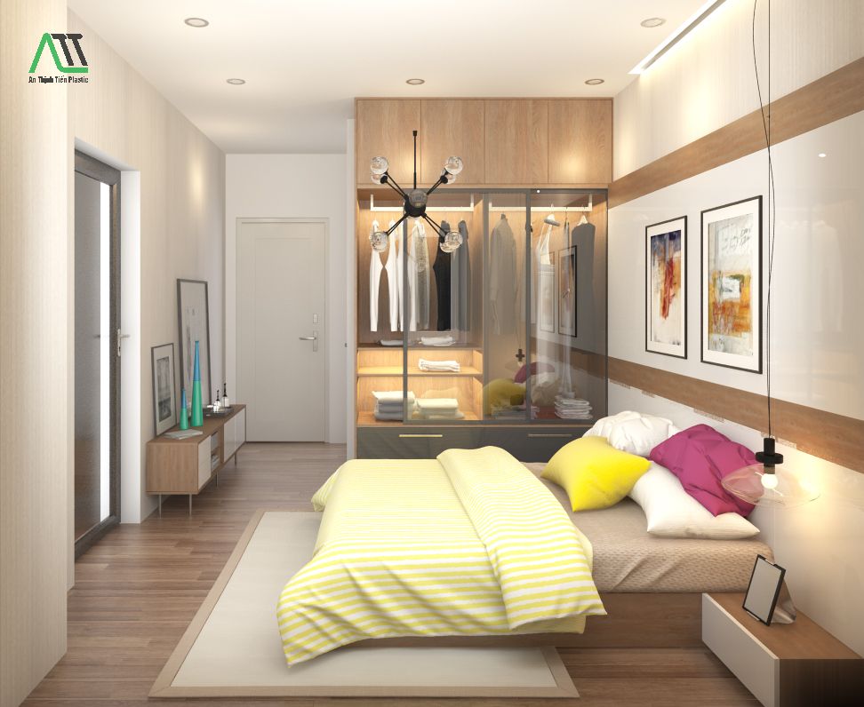sàn nhựa phòng ngủ