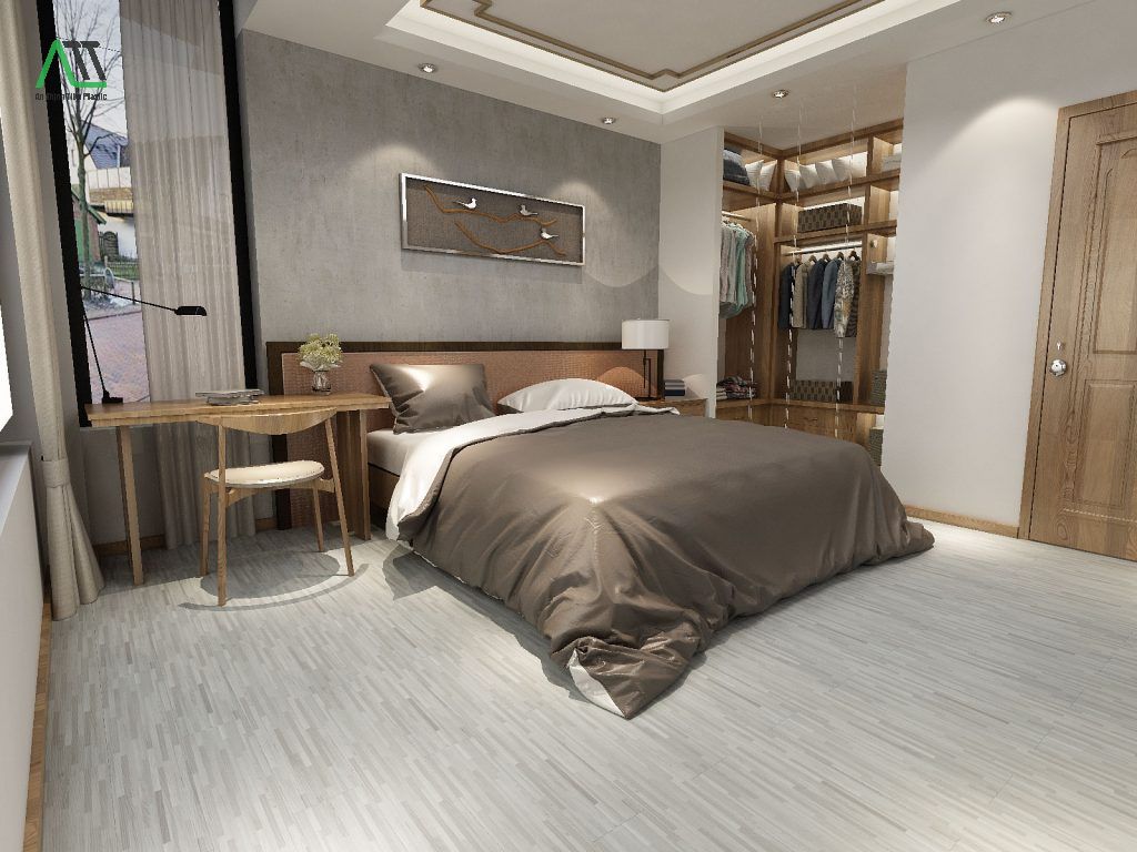 sàn nhựa phòng ngủ