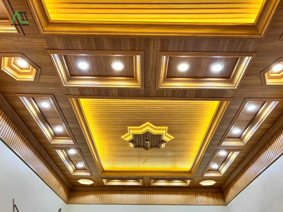tấm nhựa giả gỗ ốp trần