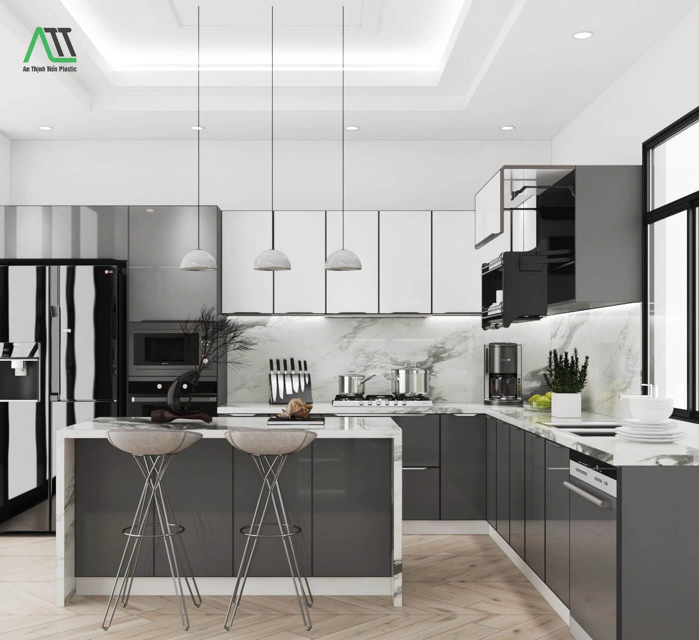 tấm nhựa ốp tường bếp