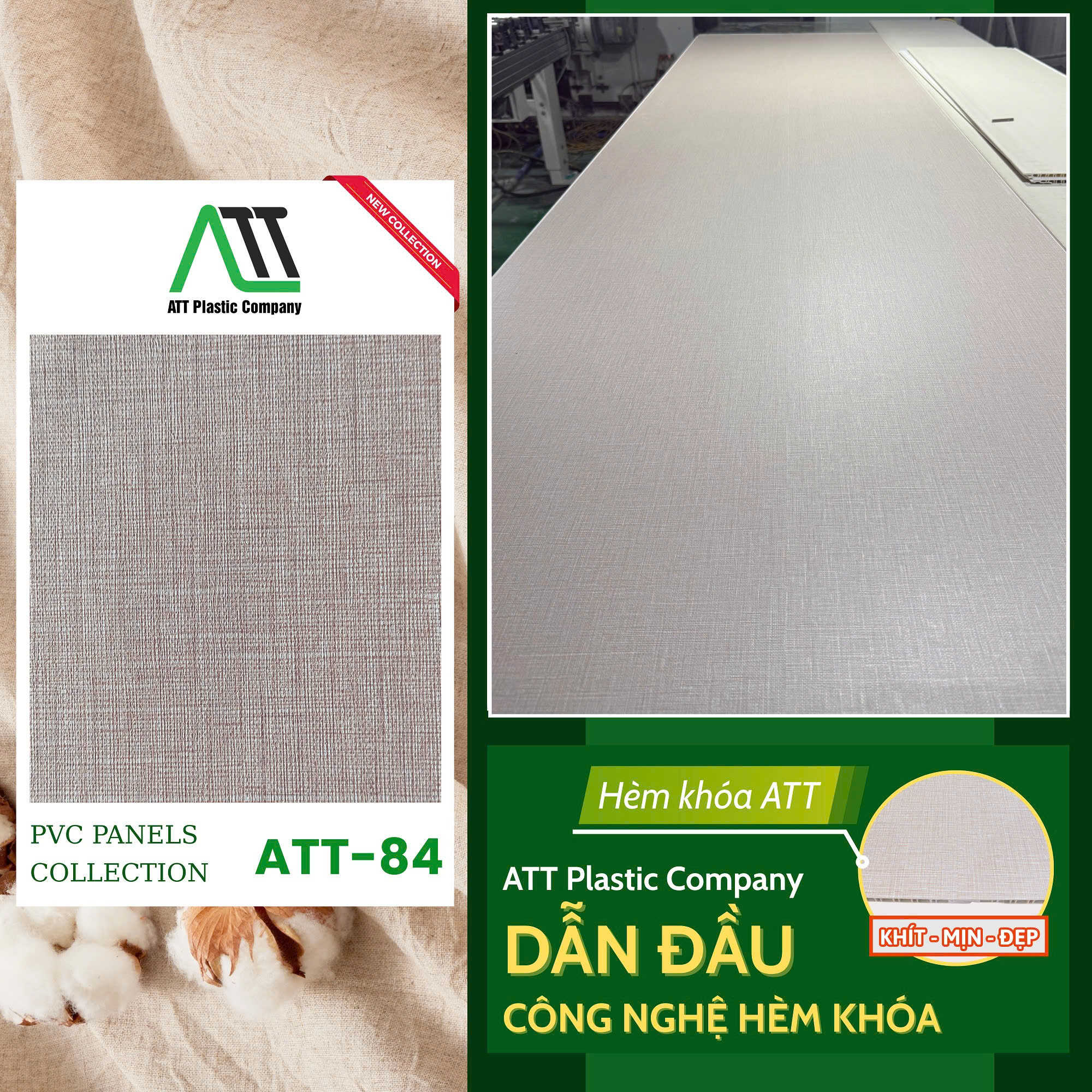 tấm ốp hèm khóa vân vải