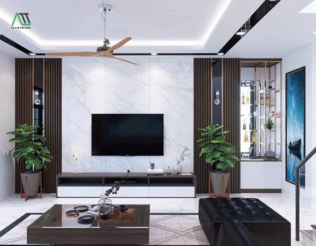 tấm ốp nano phòng khách