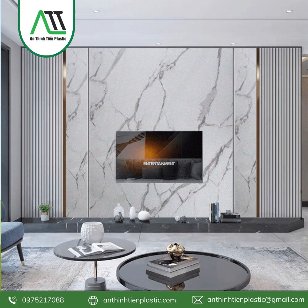 tấm ốp pvc vân đá dát vàng