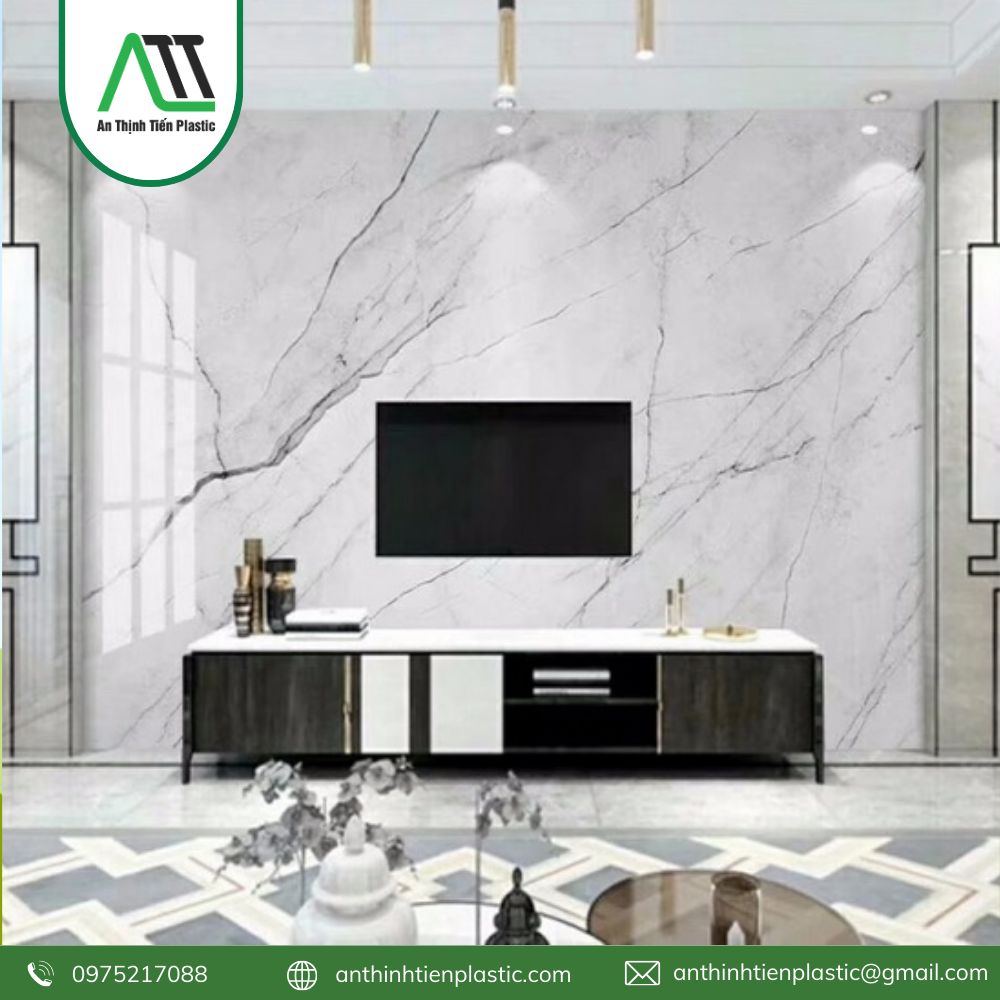 tấm ốp pvc vân đá dát vàng