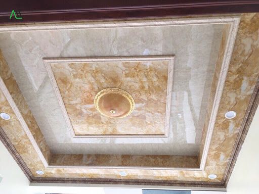 Tấm ốp trần giả đá PVC