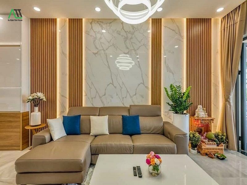 tấm ốp tường chấm thấm