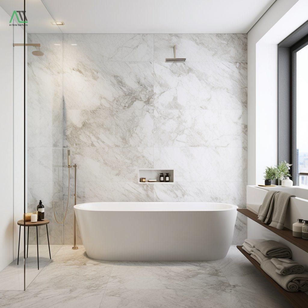 thi công tấm nhựa giả đá