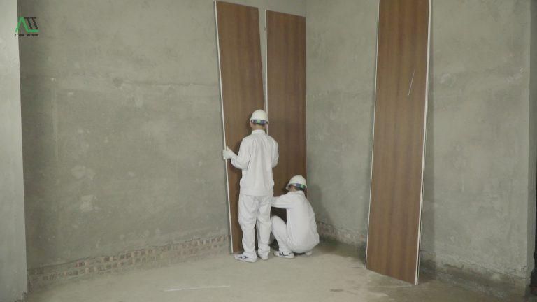 thi công tấm ốp nhựa hèm khóa