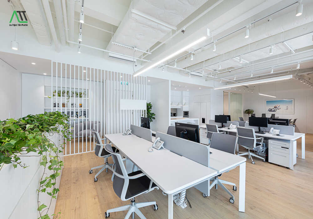 thiết kế nội thất văn phòng phong cách tối giản