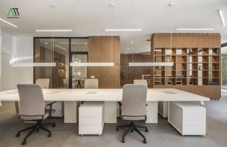 thiết kế nội thất văn phòng phong cách tối giản