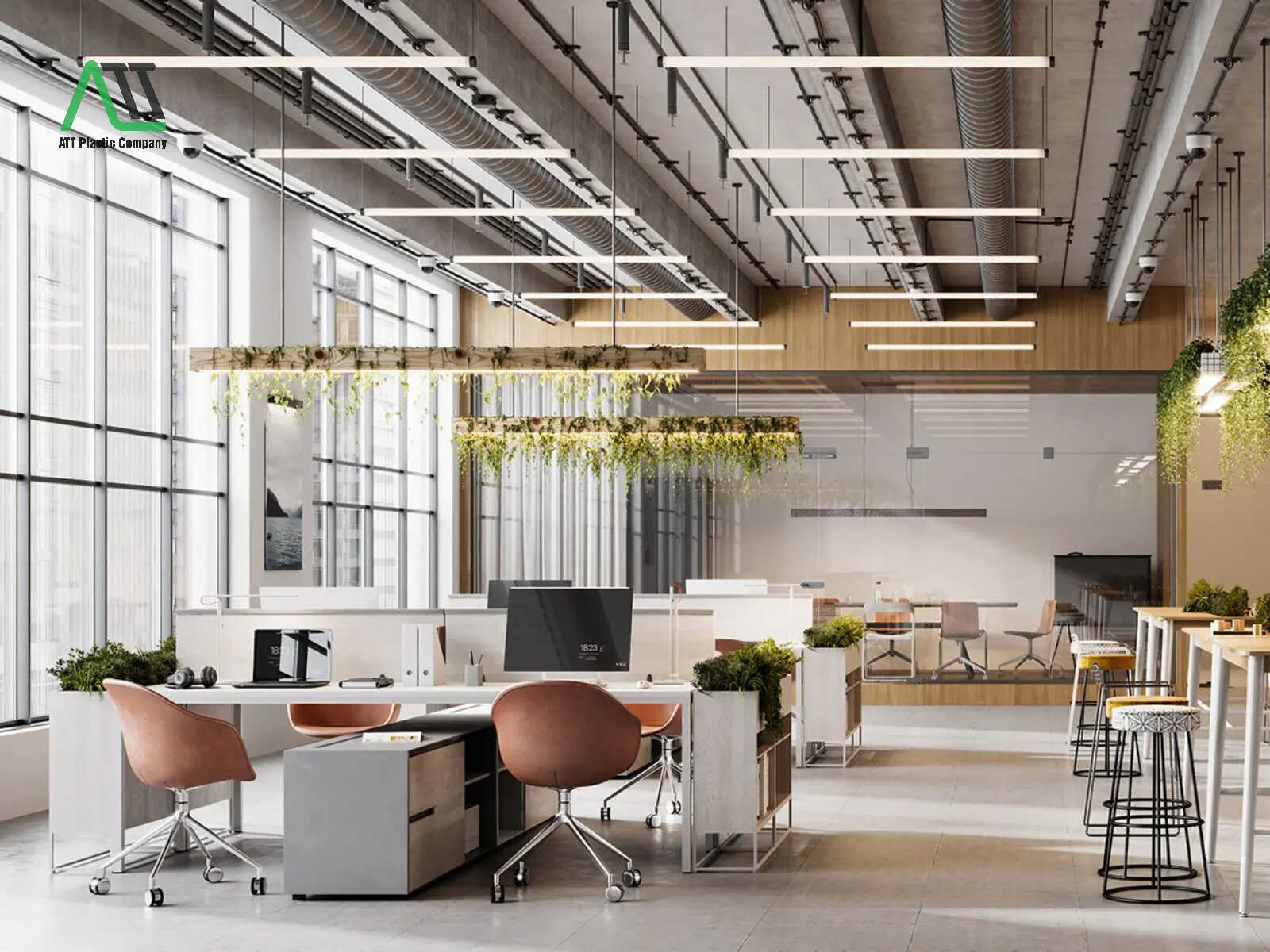 thiết kế văn phòng không gian mở