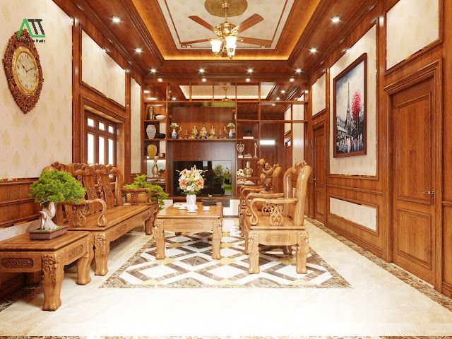 trần nhựa giả gỗ phòng ngủ