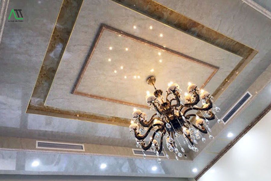 trần nhựa giả gỗ phòng ngủ