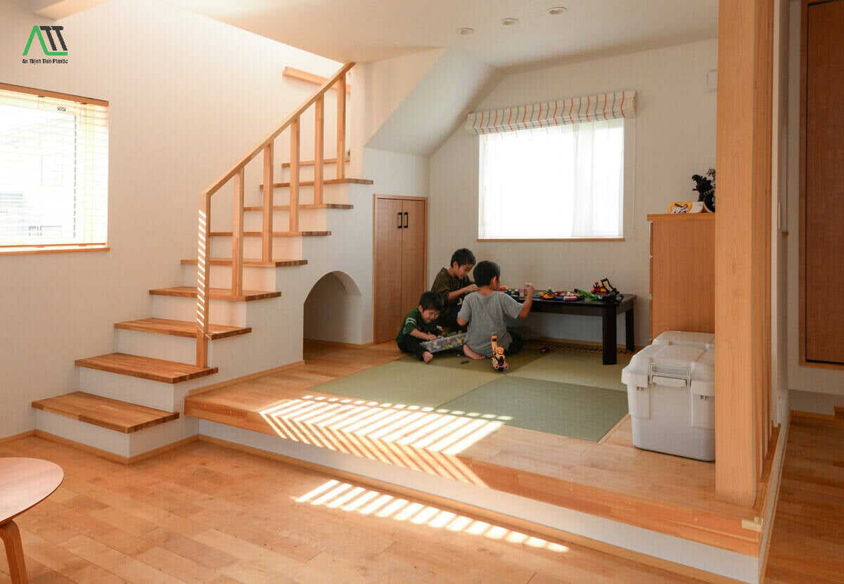 trang trí cầu thang phòng khách