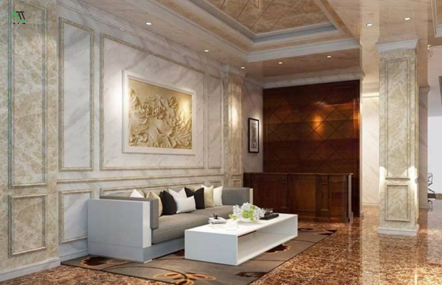 ứng dụng tấm pvc vân đá