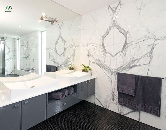 ứng dụng tấm pvc vân đá