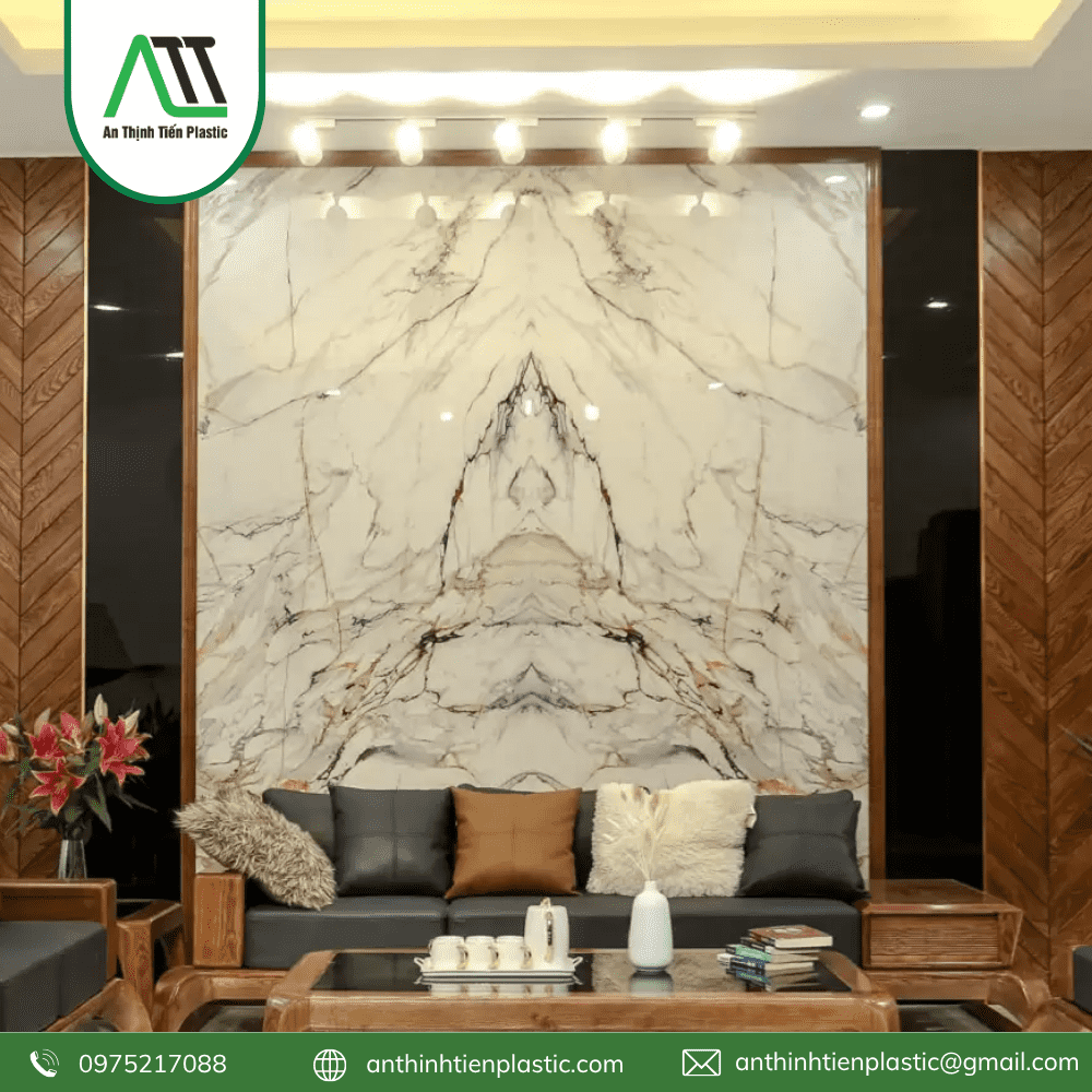 vách ốp tường phòng khách