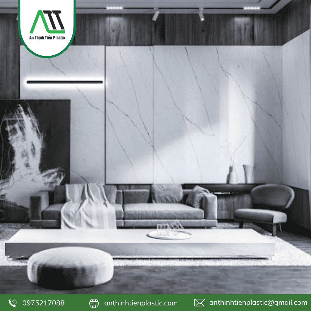 vách ốp tường phòng khách