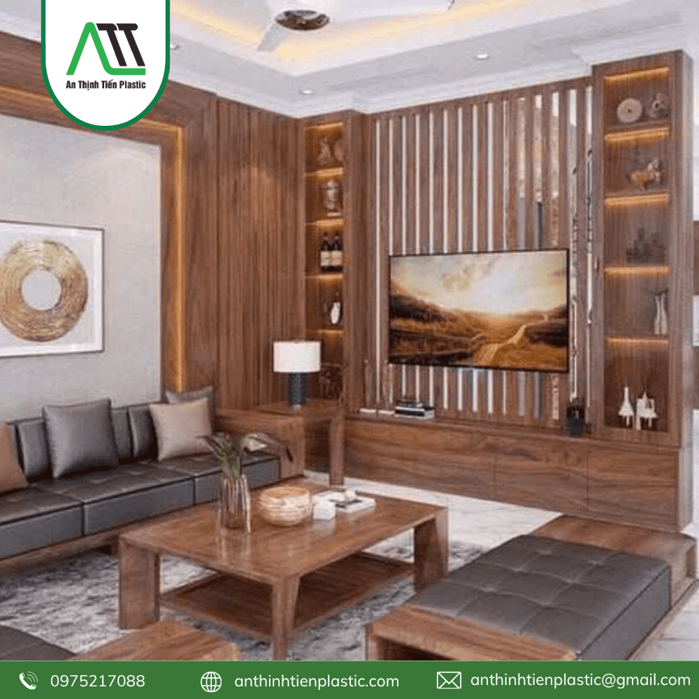 vách ốp tường phòng khách