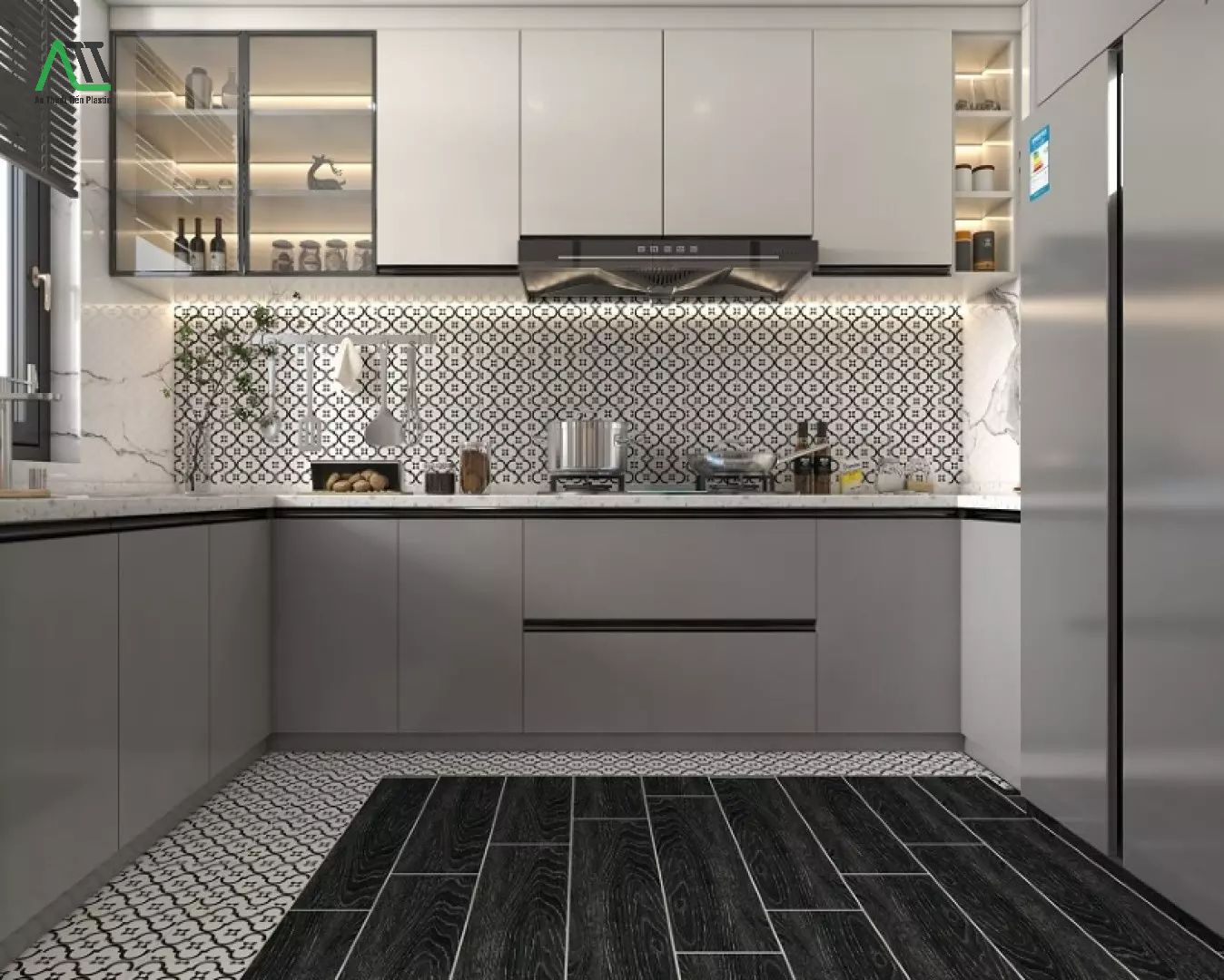 vật liệu ốp tường nhà bếp