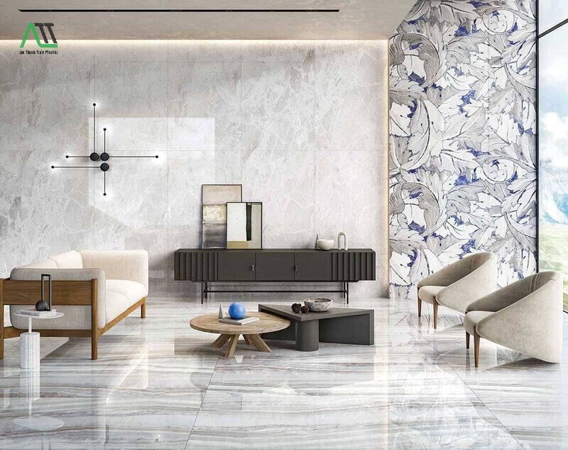 vật liệu ốp tường phòng khách