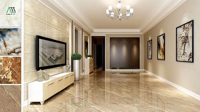 vật liệu ốp tường phòng khách