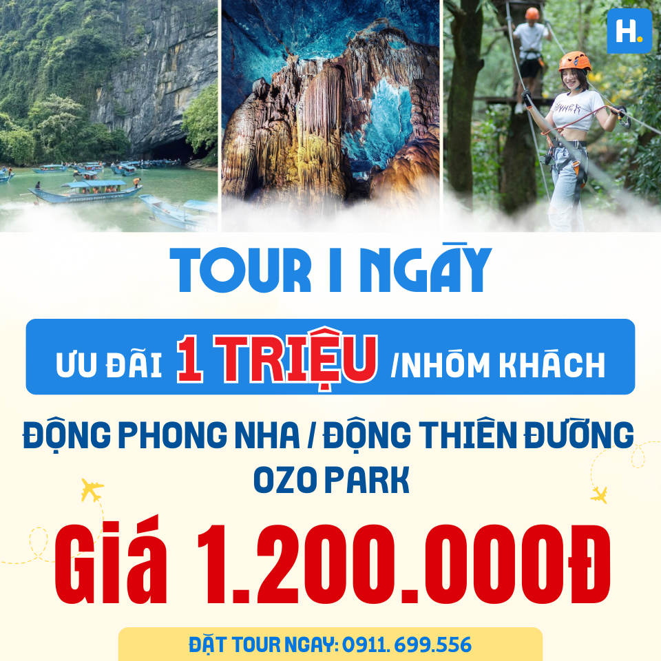 tour daily quảng bình Động Phong Nha Suối Mooc/Ozo Park