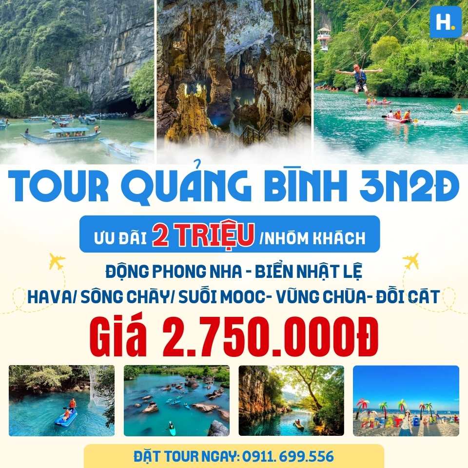 tour du lịch quảng bình 3 ngày 2 đêm trọn gói