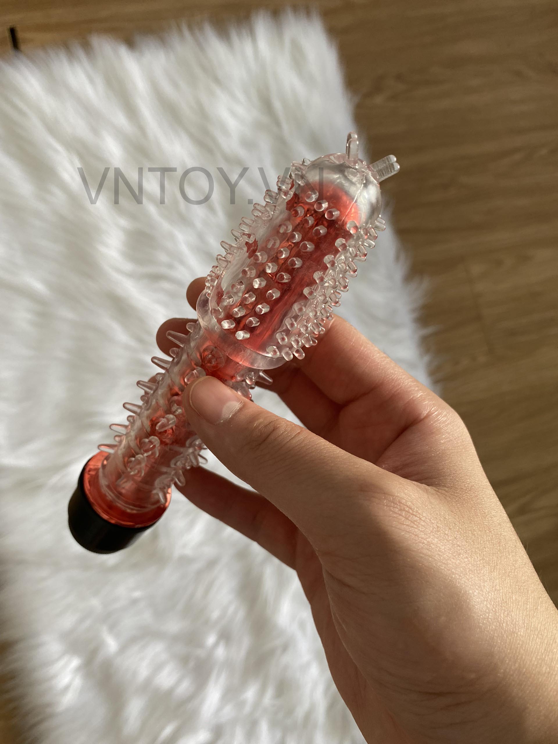 Dương vật giả có gai Silicon rung nhiều chế độ