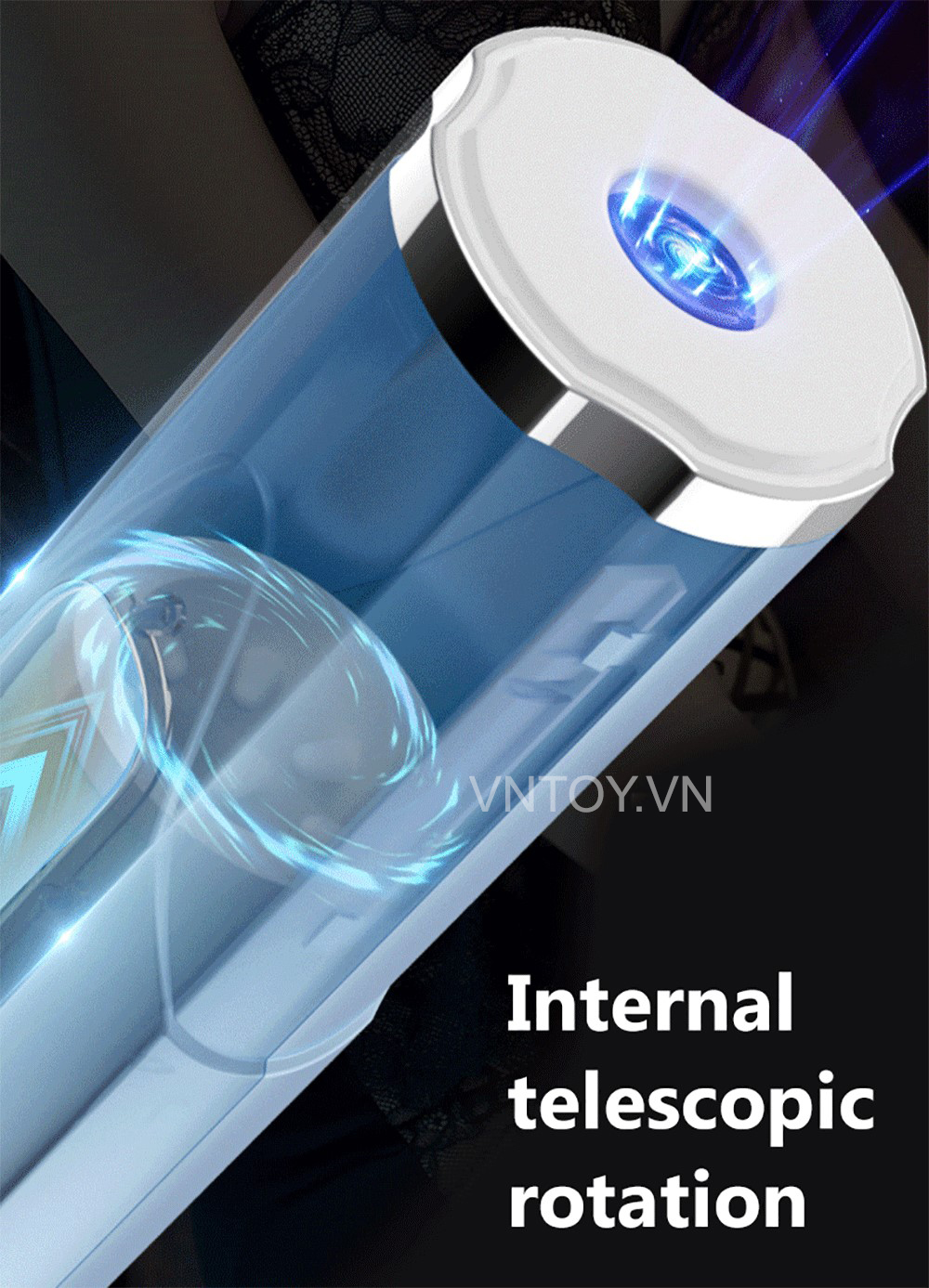 Âm đạo giả gắn tường xoay thụt âm thanh siêu cấp