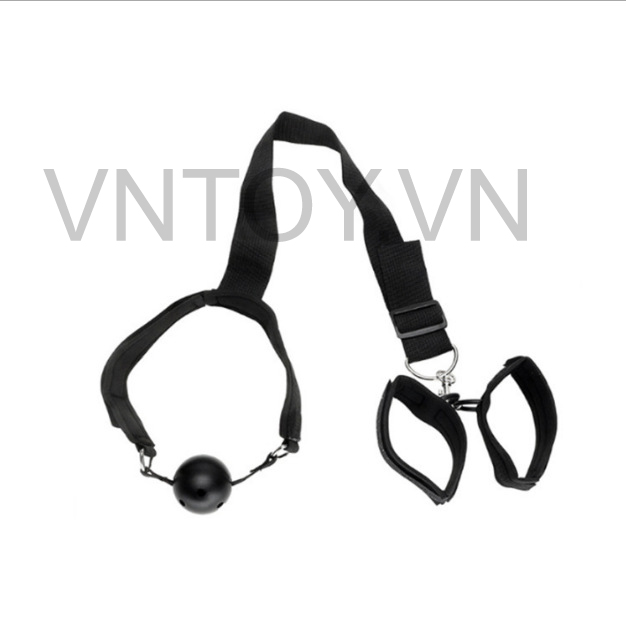 Đồ chơi BDSM Set trói còng tay bịt miệng
