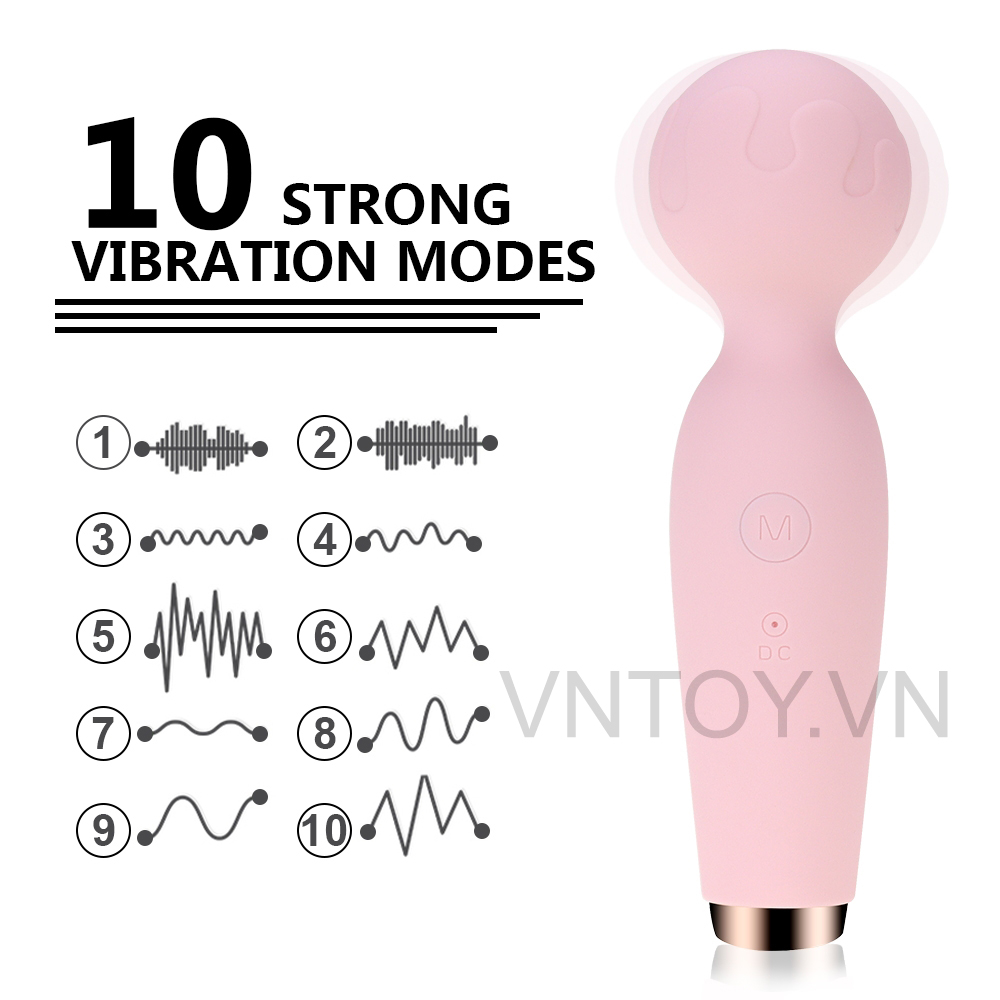 Chày rung Silicon ABS cao cấp mềm mại sạc pin