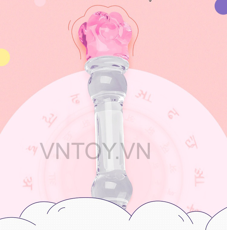 Dụng cụ gắn hậu môn trong suốt chất liệu thủy tinh