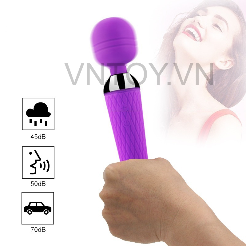 Chày rung không dây Silicon đầu xoay 360 độ sạc pin