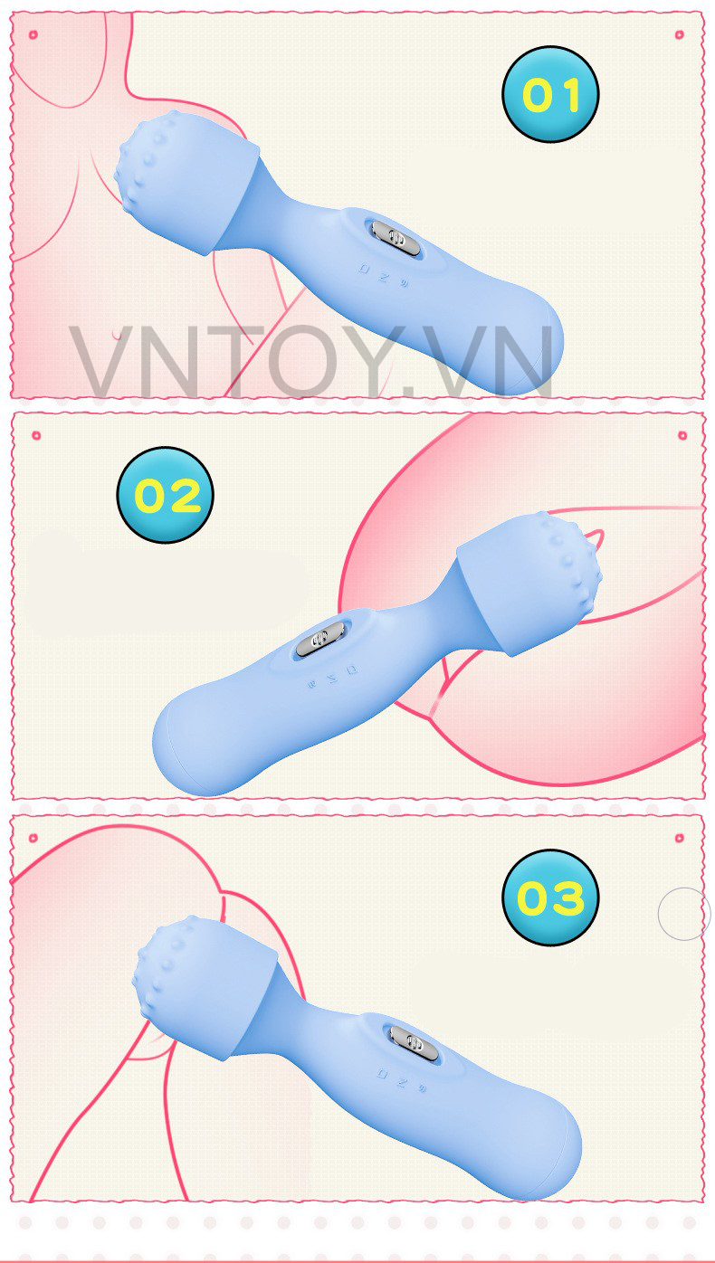 Chày rung gai cầm tay massage âm đạo