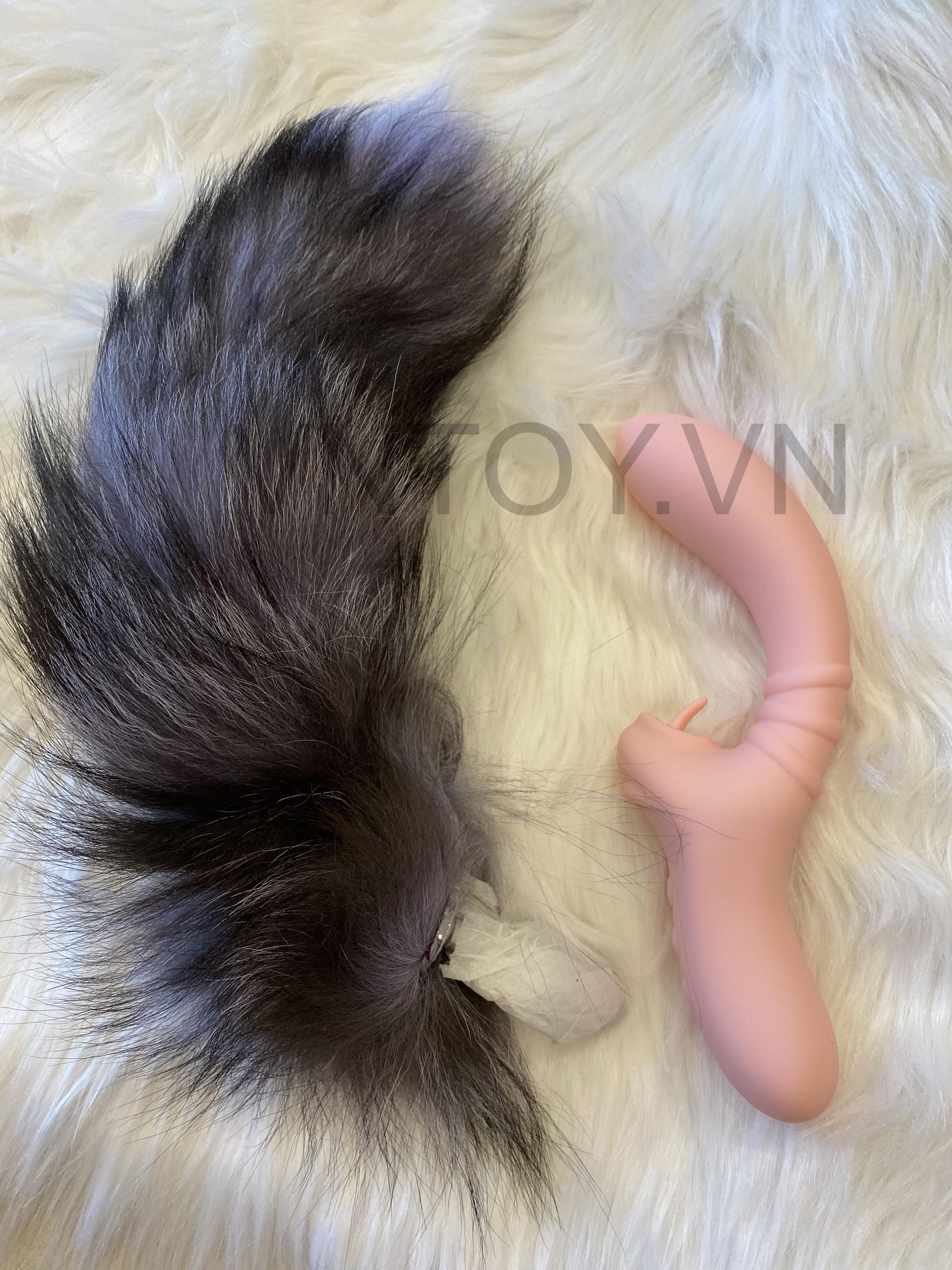 Máy rung tình yêu cong móc âm vật kèm lưỡi liếm điểm G