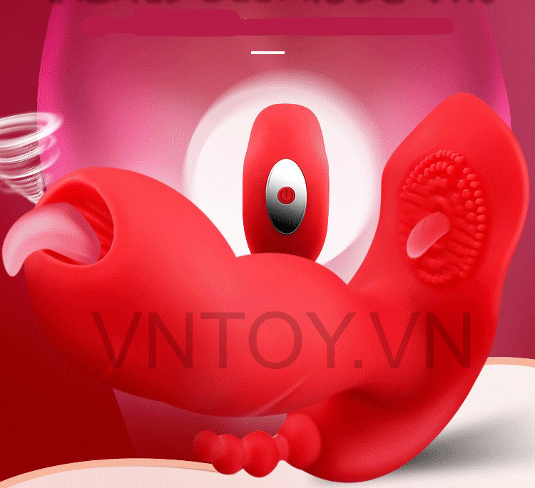 Quần lót rung điều khiển từ xa có lưỡi liếm hình dương vật