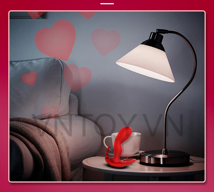 Quần lót rung điều khiển từ xa có lưỡi liếm hình dương vật